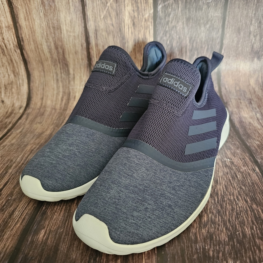 Adidas Cloudfoam Blue Slip On Casual Comfort Shoes Size 10 Womens